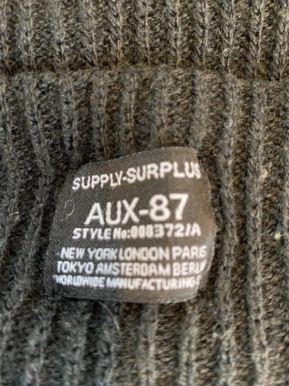 Lot of 3 Knit Beanies | Black Supply-Surplus AUX-87 | Maroon George | White